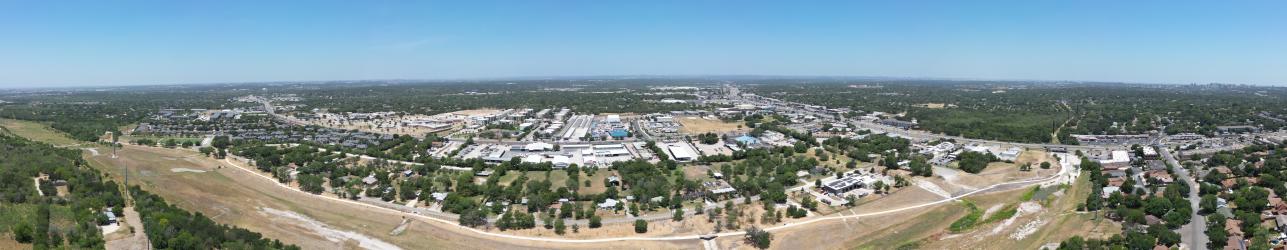 aerial from hike and bike trail into Leon Valley