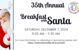 35th Annual Breakfast with Santa save the date with Santa image