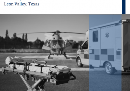 image of ambulance helicopter and stretcher