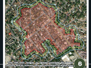 image of map of Evers Rd 1 area showing zones of oak wilt diseased areas