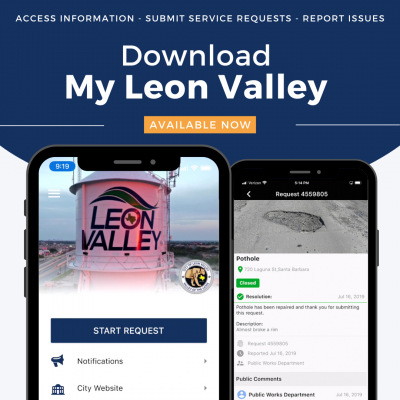 MyLeonValley mobile application announcement flyer