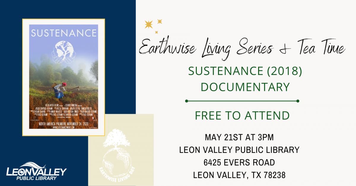 Earthwise Living Tea Time Speaker Series Session flyer 