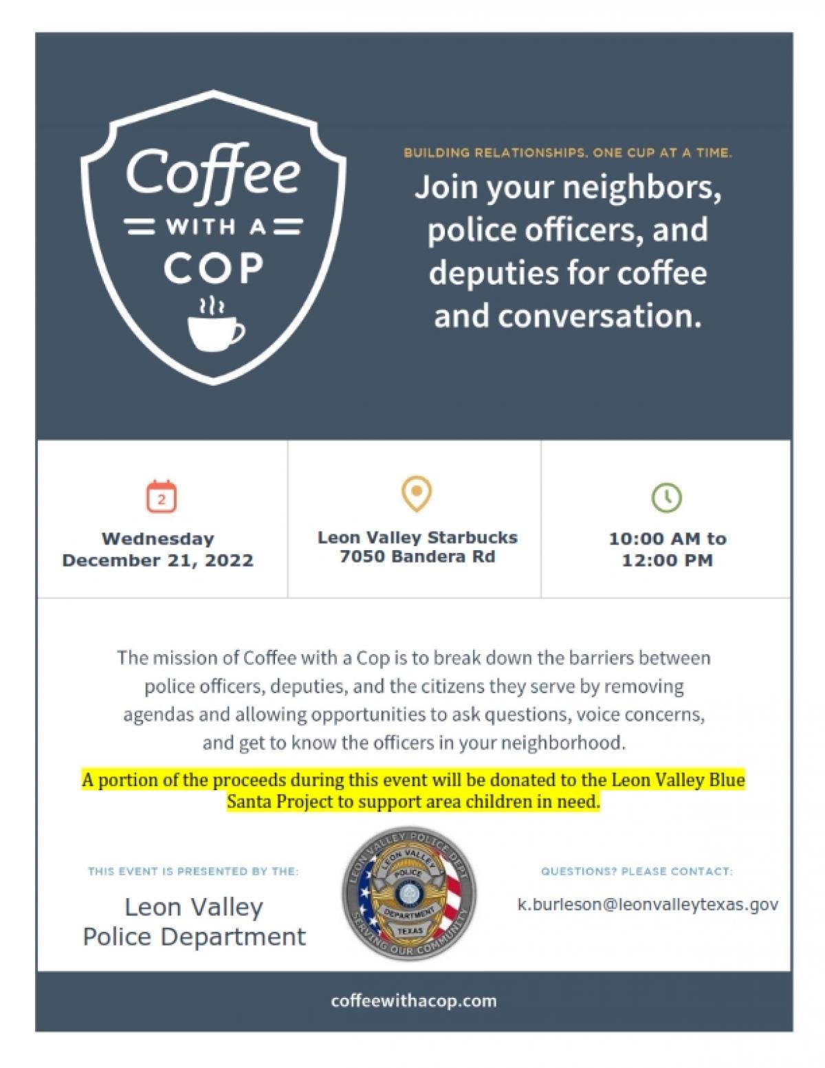 Coffee with a Cop flyer