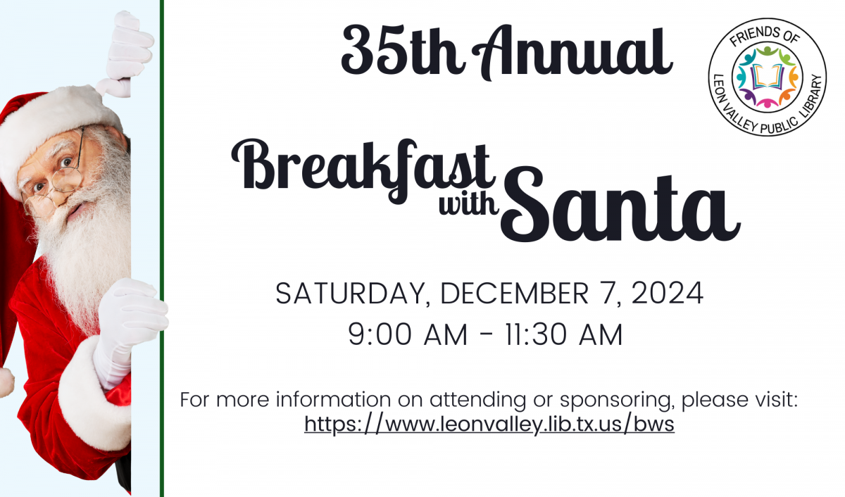 35th Annual Breakfast with Santa save the date with Santa image