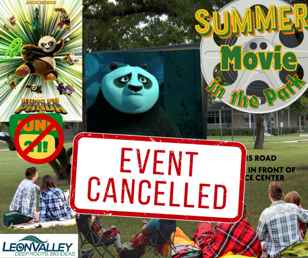 Cancellation post of Kung Fu Panda 4 Movie in the Park