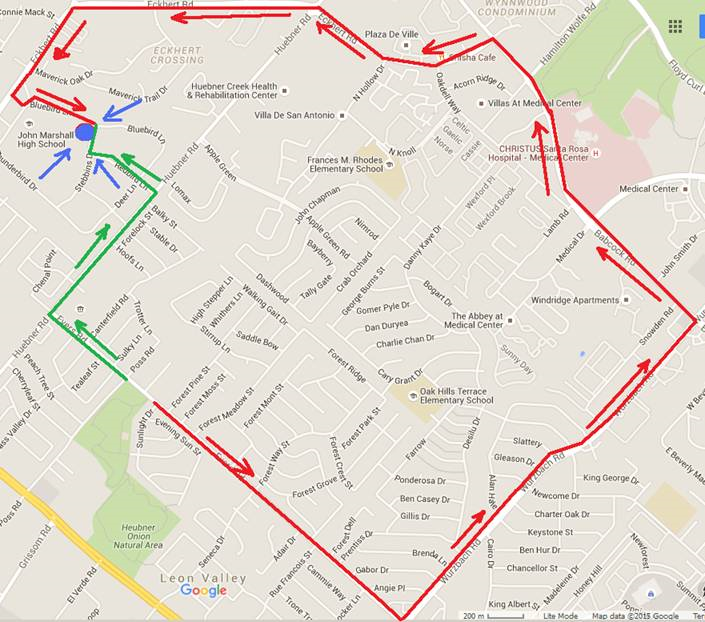 Evacuation Routes Leon Valley Texas