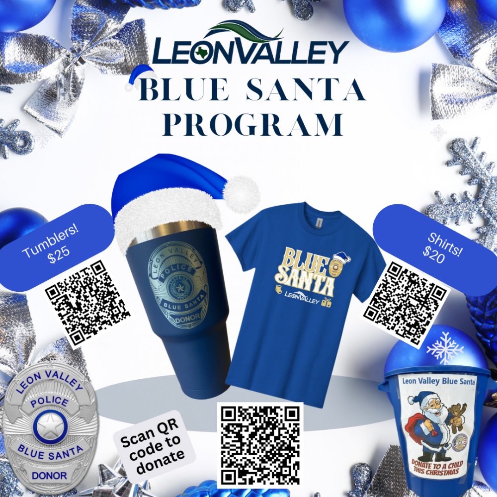 Blue Santa Project Leon Valley Texas