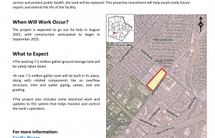 SAWS factsheet of Wurzbach Pump Station Replacement with map of parcel area of location