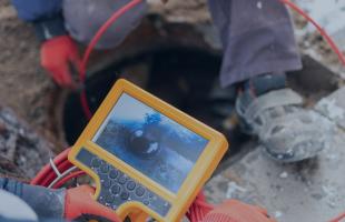 Image of workers televising a water line
