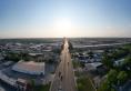 Aerial image of Leon Valley at Sunset over Bandera Road